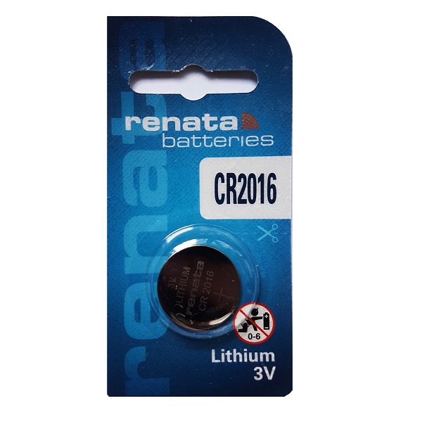 Renata CR2016 Lithium Cell Button Battery (1 Piece)