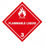 IATA DG Hazard Label Class 3 Flammable Liquid (100 Pieces)
